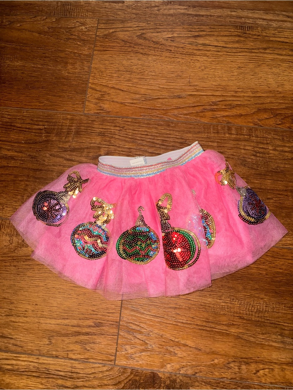 Mud Pie Pink Tulle Skirt with Sequin Ornaments 3T and up